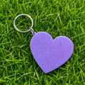 Glitter Heart Tap-to-Follow NFC Keychain